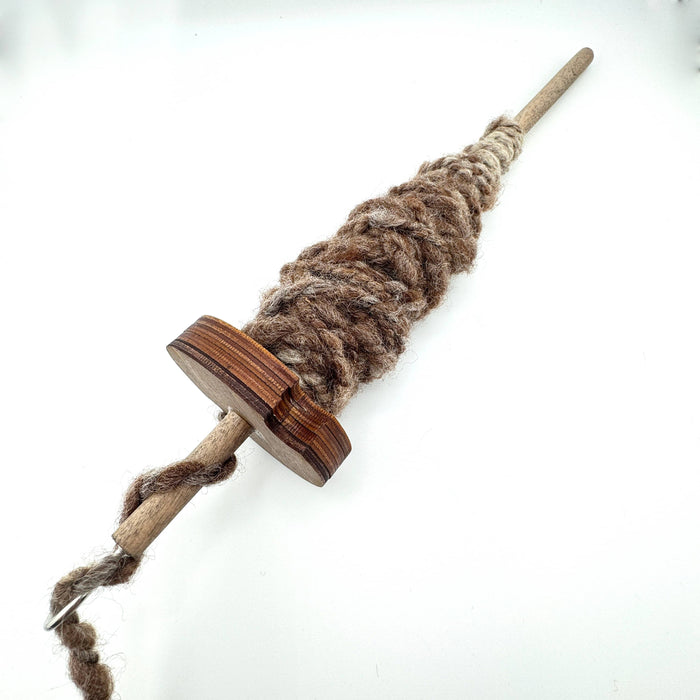 Top Whorl - Drop Spindle - Baltic Birch -  Circle - 1.3 oz