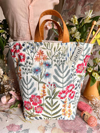 Knitting and Crochet Organizer Project Bag: Wildflower Hope