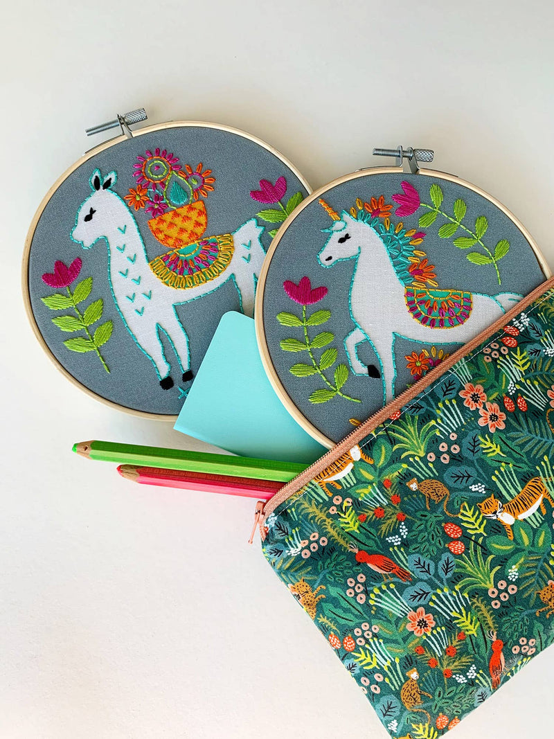 Llama Embroidery Kit