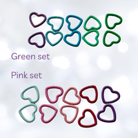 Basic Stitch Set Snag-Free Metal Stitch Markers Cat + Hearts