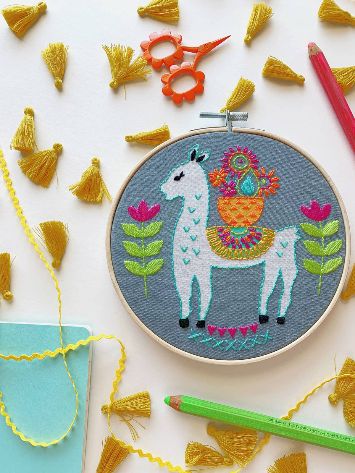 Llama Embroidery Kit