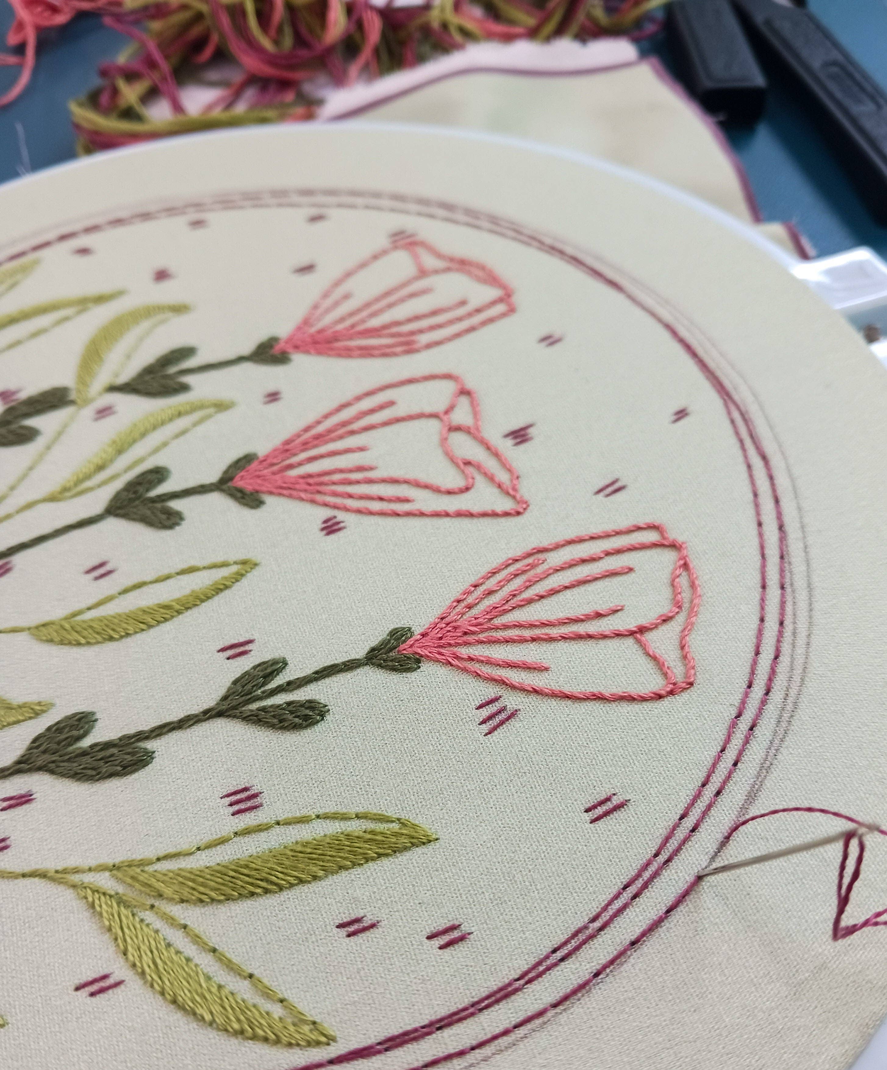 Flower moon embroidery kit – Stash