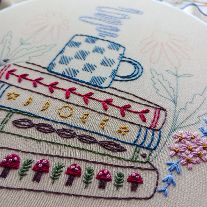 Book nook embroidery kit