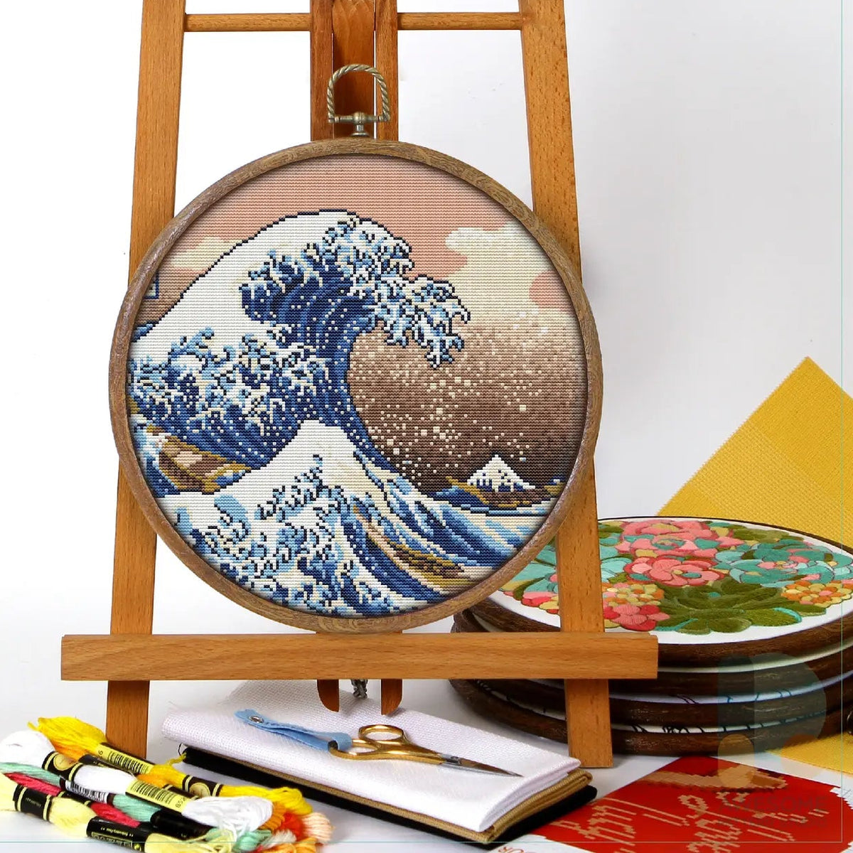 Great Wave Cross Stitch Kit