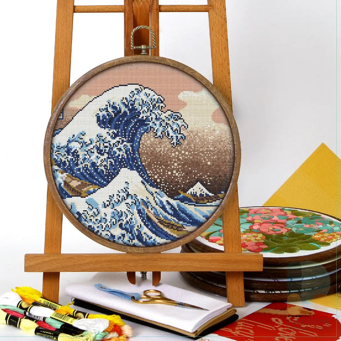 Great Wave Cross Stitch Kit