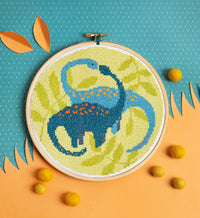 Diplodocus Cross Stitch Kit | Beginner Craft Kit