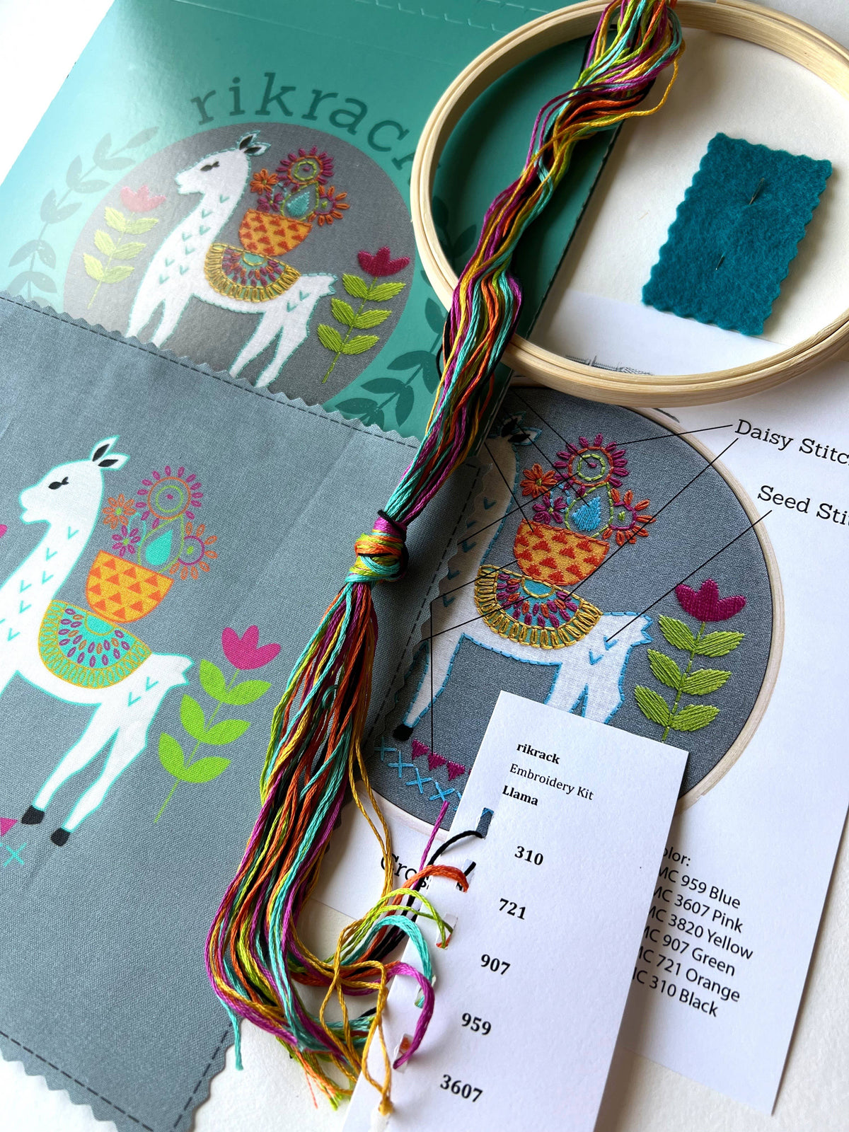 Llama Embroidery Kit