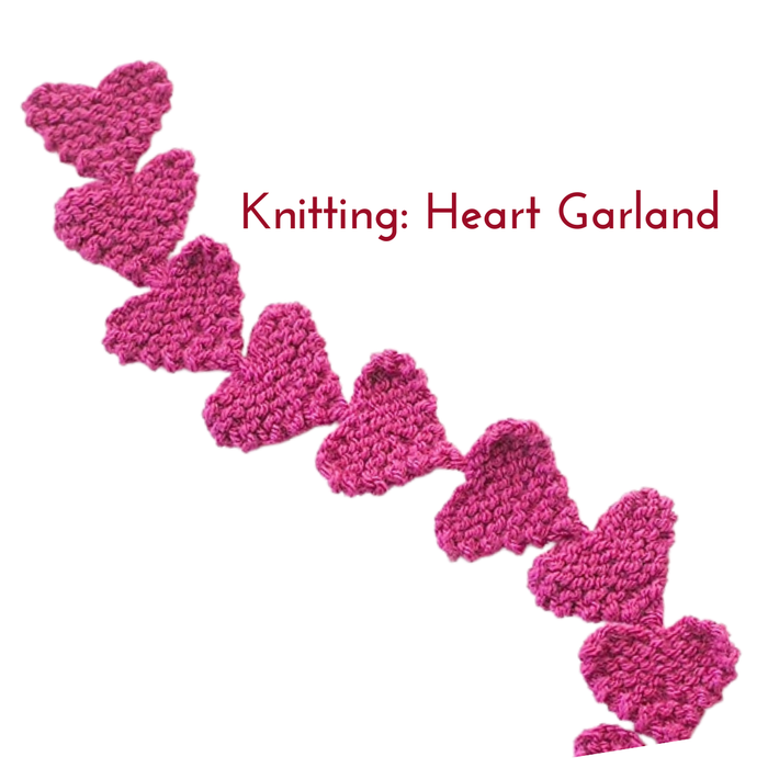 Knitting: Heart Garland
