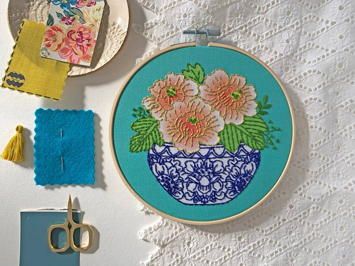 Peony Embroidery Kit