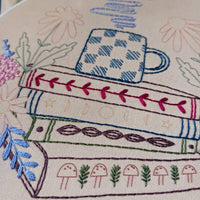 Book nook embroidery kit