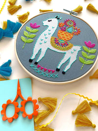 Llama Embroidery Kit