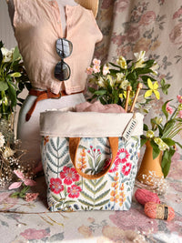 Knitting and Crochet Organizer Project Bag: Wildflower Hope