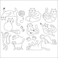 Curious Cats Stick & Stitch Embroidery Pack