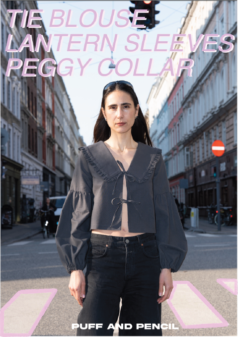 Tie Blouse, Peggy Collar x Lantern Sleeves