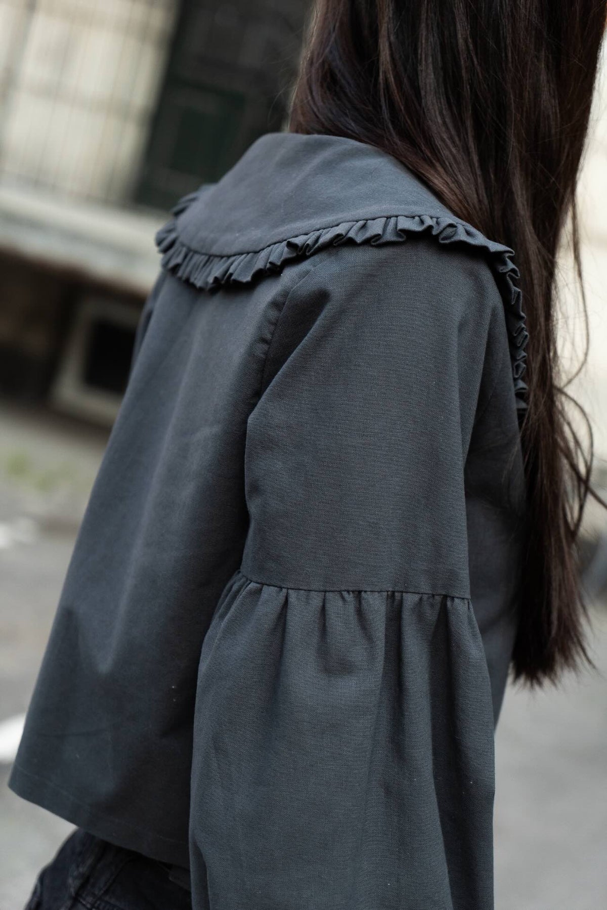 Tie Blouse, Peggy Collar x Lantern Sleeves