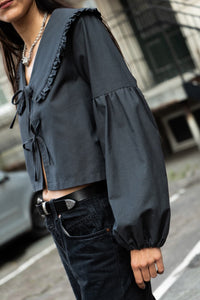 Tie Blouse, Peggy Collar x Lantern Sleeves