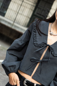 Tie Blouse, Peggy Collar x Lantern Sleeves