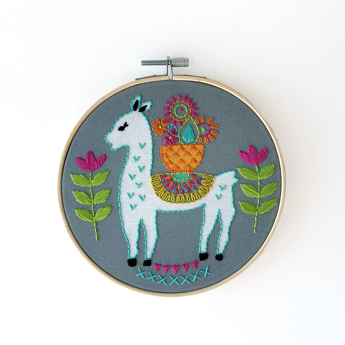 Llama Embroidery Kit