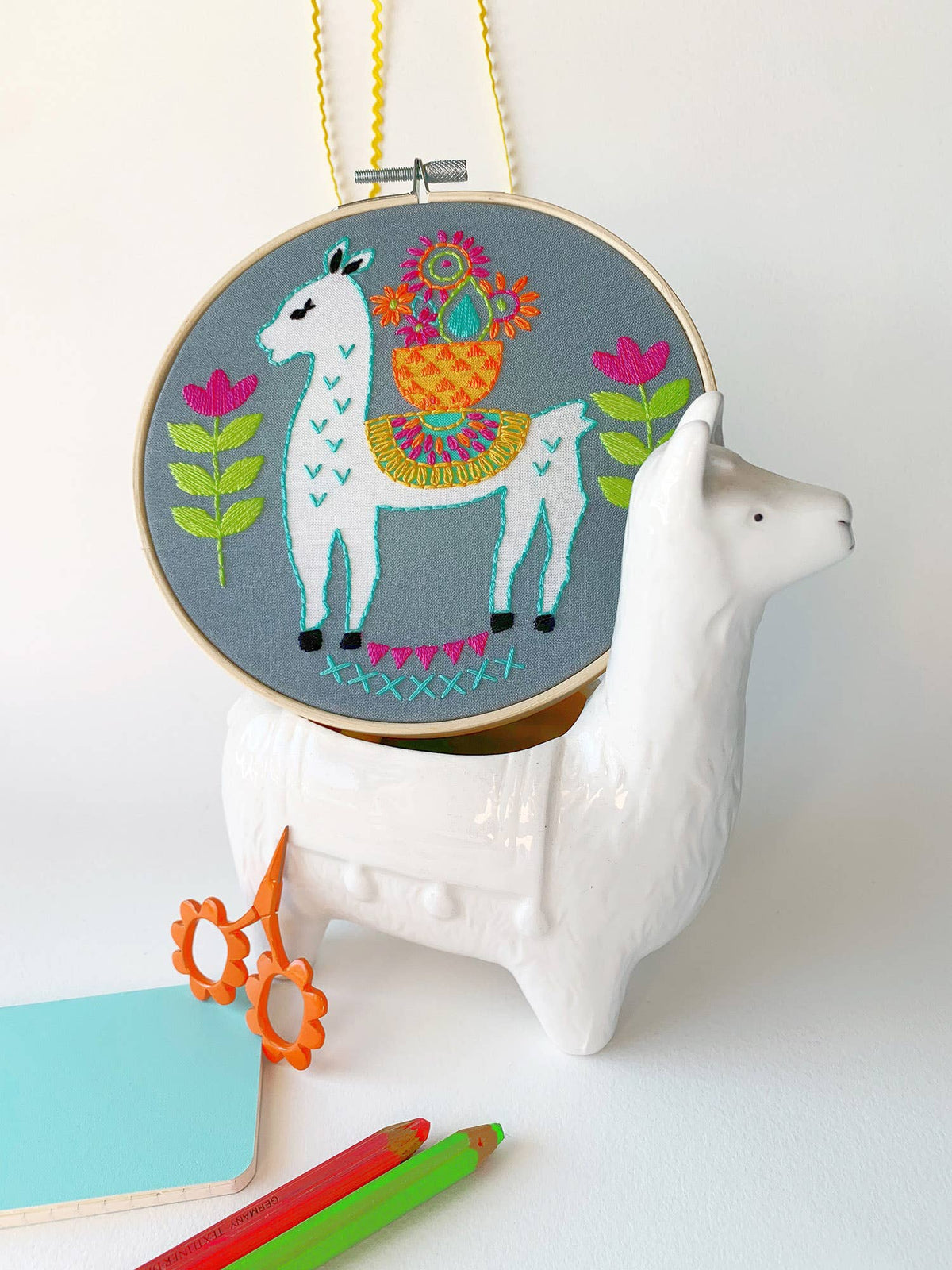 Llama Embroidery Kit