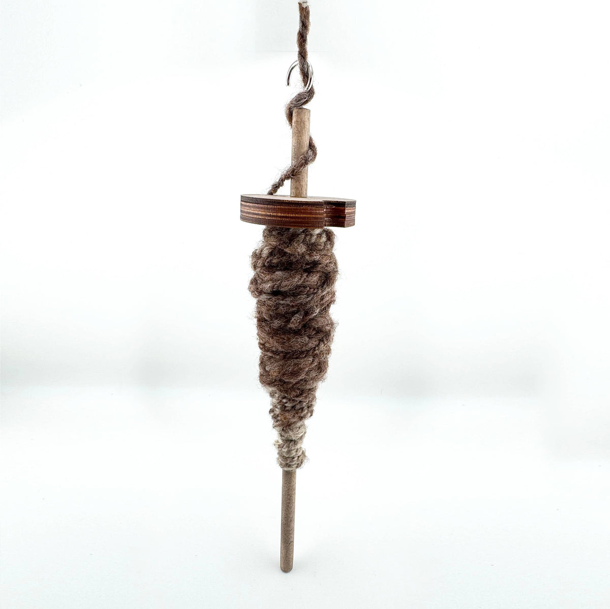 Top Whorl - Drop Spindle - Baltic Birch -  Circle - 1.3 oz