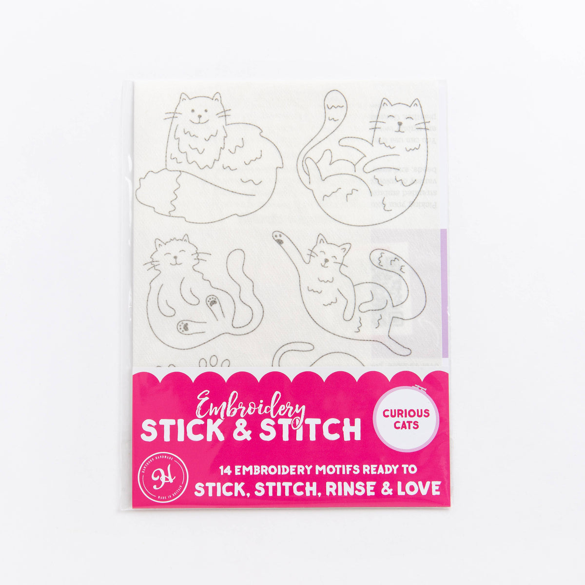 Curious Cats Stick & Stitch Embroidery Pack