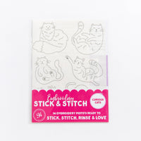 Curious Cats Stick & Stitch Embroidery Pack