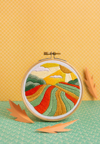 Harvest Time Mini Embroidery Kit | Complete Craft Kit for Beginners