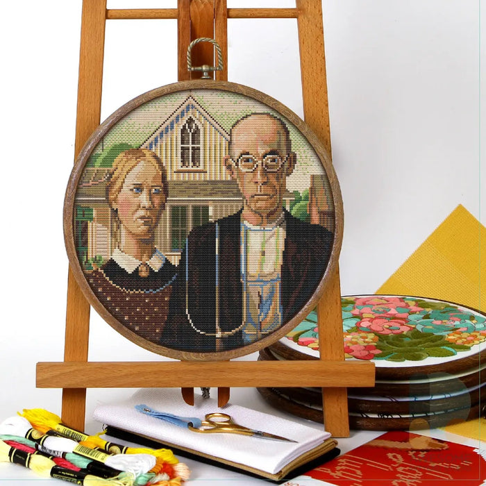American Gothic Cross Stitch Kit